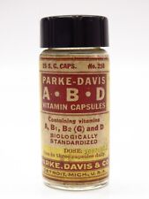 Usado, Cápsulas de vitamina A B G D de colección Parke Davis Co Detroit ~ 1935 segunda mano  Embacar hacia Argentina