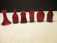 Vintage WHEATON NJ, Garrafas Miniaturas Garrafas Coloridas Vermelhas - Lote de 6 3" de altura comprar usado  Enviando para Brazil