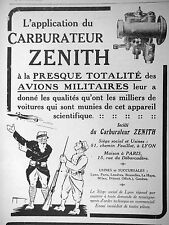 Publicité carburateur zenith d'occasion  Compiègne