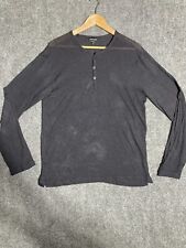 Usado, Suéter masculino Giorgio Armani Black Label grande 52 seda de caxemira preto Henley comprar usado  Enviando para Brazil