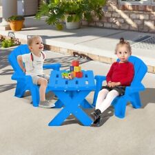 Kids Table and Chairs Set Steel Children Activity Table with Adirondack Chairs, used for sale  Shipping to South Africa