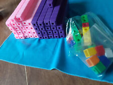 Lot of 450 UNIFIX cubes for Math reasoning purple + pink homeschool education, used for sale  Shipping to South Africa