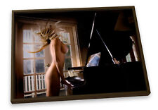 Sexy Nuda Donna Pianoforte Nero TELA TELAIO GALLEGGIANTE Stampa Arte Da Murale Immagine usato  Spedire a Italy