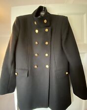 zara coat black military for sale  WOKING