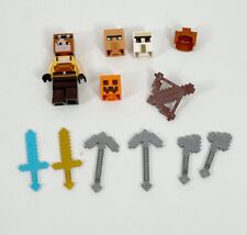 Lote de 12 acessórios de minifiguras e cabeças e armas LEGO Minecraft comprar usado  Enviando para Brazil