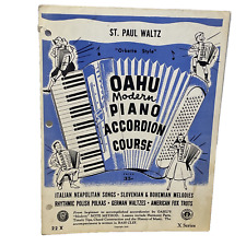 Curso de acordeón de piano moderno St. Paul Waltz Oahu 22 partituras 1950 segunda mano  Embacar hacia Argentina