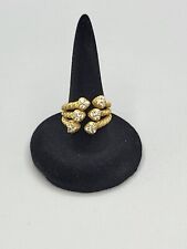 Used, Judith Ripka 14K Gold Clad Diamonique CZ Hearts Ring 925  for sale  Shipping to South Africa