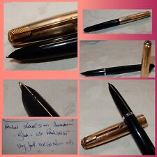 1950's PARKER 51 MK1 CANETA-TINTEIRO AEROMÉTRICA PRETA + TAMPA R ROLD 14K MÉDIA NOVA NA CAIXA comprar usado  Enviando para Brazil