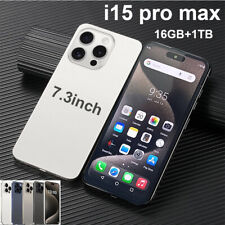 Used, i15 Pro Max Android Smartphone Global 7.3" Unlocked Cell Phones 16GB+1TB for sale  Shipping to South Africa