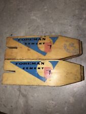 (2) Vintage Foreman Cement  plastic line blocks And (2) Ideal Cement Wood, used for sale  Shipping to South Africa