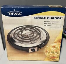 New Rival Single burner Electric Stove Adj Temp Spiral Heating Easy Clean Cook for sale  Shipping to South Africa