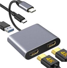 USB C HUB 4in1 auf 2X HDMI (4K30Hz) 1x USB 3.0  1x Typ C PD Charge 100W Adapter, usado comprar usado  Enviando para Brazil