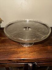 Vintage Jeanette Glass Harp  Pedestal Cake Stand for sale  Shipping to South Africa