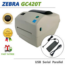 Impressora de etiquetas Zebra GC420T transferência térmica código de barras USB serial paralela TESTADO comprar usado  Enviando para Brazil