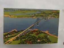 Cartão postal Mount Hope Bridge on Road de Providence a Newport Rhode Island selo comprar usado  Enviando para Brazil