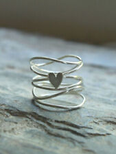 Heart Ring 925 Sterling Silver Statement Boho Women Jewelry Gift For Her KA-90, used for sale  Shipping to South Africa