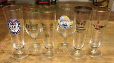 German Others Bier Beer Glasses Authentic Vintage Stem Glass Lot Of 6 for sale  Shipping to South Africa
