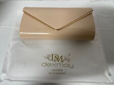 Bolsa de mão envelope couro envernizado Dexmay brilhante noite com bolsa de pó comprar usado  Enviando para Brazil