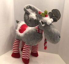 Used, Christmas Moose Plush Decoration W/ Weighted Legs For Standing 18” Tall  for sale  Shipping to South Africa