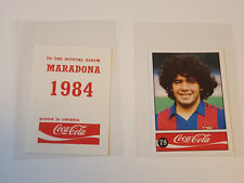 Álbum de Coca Cola 1984 (sin Panini) de Diego Maradona, tarjeta pegatina rara #79, ¿en servicio de servicio público? segunda mano  Embacar hacia Argentina