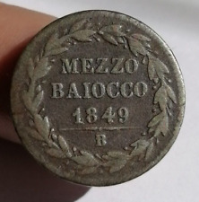 mezzo baiocco 1849 usato  Villanova Solaro