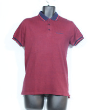 Camisa polo masculina designer manga curta ajuste regular vermelha azul média PIERRE CARDIN comprar usado  Enviando para Brazil
