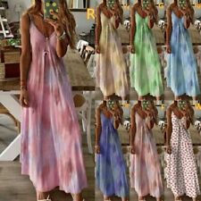 Women Ladies Long Maxi Dress Boho Holiday Beach Summer Floral Cocktail Sundress for sale  Shipping to Canada