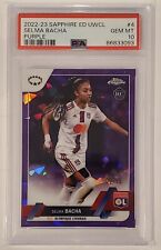 Selma Bacha 2022-23 Topps cromo zafiro para mujer UEFA UCL #4 púrpura 6/15 PSA 10 segunda mano  Embacar hacia Argentina