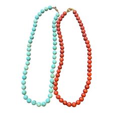 Coral beaded necklaces for sale  San Diego