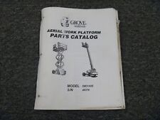 Grove SM3160E Aerial Scissor Lift Work Platform Parts Catalog Manual for sale  Fairfield