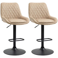 HOMCOM Bar Stools Set of 2, Adjustable Bar Chairs 360° Swivel, Used for sale  Shipping to South Africa