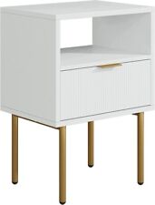 Used, HEYZOEY Bedside Table, Small Bedside Cabinet with Drawer and Storage Shelf, Wood for sale  Shipping to South Africa