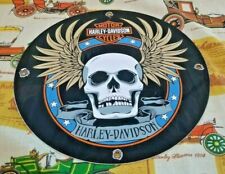 PLACA VINTAGE HARLEY DAVIDSON MOTOCICLETA PORCELANA GASOLINA AUTO BICICLETA VENDAS BOMBA CAVEIRA comprar usado  Enviando para Brazil