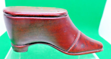 Antique Mahogany  Shoe Snuff Box 19th Century no chips for sale  Shipping to South Africa