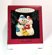 Bonecos de neve vintage Hallmark lembrança enfeite mamãe e papai 1995 feitos à mão comprar usado  Enviando para Brazil