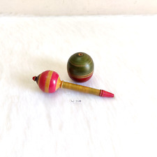 Used, 1920s Vintage Handmade Lacquered Wooden Rattle Making Good Sound Kids Props W358 for sale  Shipping to South Africa