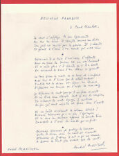 Bg30 poem autograph d'occasion  Expédié en Belgium