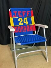 Vintage Aluminum Folding Lawn Chair Macrame Woven Jeff Gordon Nascar Racing 24 for sale  Shipping to South Africa