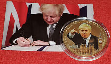 Moneda de Oro BORIS JOHNSON Brexit Casas del Parlamento Londres Europa Liz Truss Reino Unido segunda mano  Embacar hacia Argentina