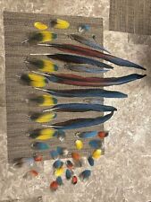 Set of 8 Well-matched  Scarlet Macaw Tail Feathers for sale  Shipping to South Africa