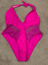 Jednoczęściowy strój kąpielowy Monokini Damski rozmiar XL Hot Pink Siate Cut Outs Nowy bez metki na sprzedaż  Wysyłka do Poland