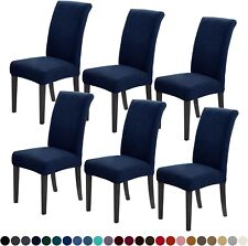 Conjunto de 6 capas de cadeira elásticas para sala de jantar removíveis laváveis azul marinho comprar usado  Enviando para Brazil