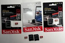 Lote de 4 - Tarjeta de memoria Micro SD SanDisk Extreme Plus 128 GB con adaptadores + lector segunda mano  Embacar hacia Argentina