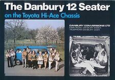 Toyota Hi-Ace Danbury 12 Seater Minibus Mid 1970s Original UK Sales Brochure for sale  BATLEY