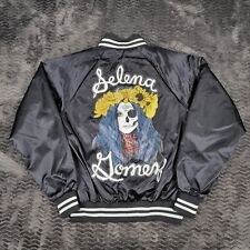 Jaqueta Bombardeiro Selena Gomez Varsity Adulto Pequena Preta Cetim Revival Tour Rara comprar usado  Enviando para Brazil