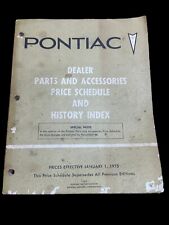 Pontiac 1975 piezas y accesorios calendario de precios historial índice libro catálogo segunda mano  Embacar hacia Mexico