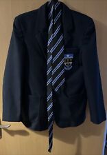 Boys Size 9 Ellesmere Port Catholic High School Blazer & Tie 31”/79cm Navy 12-13, used for sale  Shipping to South Africa