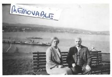 Banco antigo vintage fotografia homem senhora Douglas Head Ilha de Man 1937 comprar usado  Enviando para Brazil