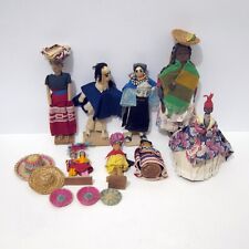 MUÑECAS FOLCLÓRICAS DE AMÉRICA CENTRAL Y DEL SUR - Lote de 9 - Años 60/80 de colección segunda mano  Embacar hacia Mexico