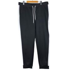 Only & Sons Men's Black Tinus Drawstring Sweatpants White Stripe US XXL for sale  Shipping to South Africa